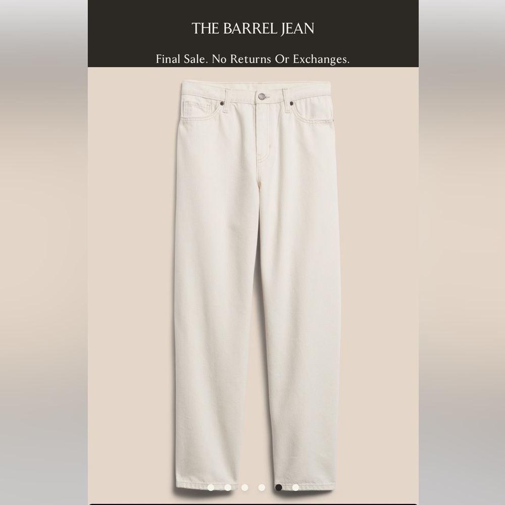 Brand new white jeans from banana republic